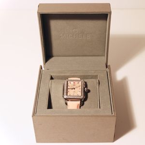 Michele -Deco Diamond Mosaic Stainless Steel Watch